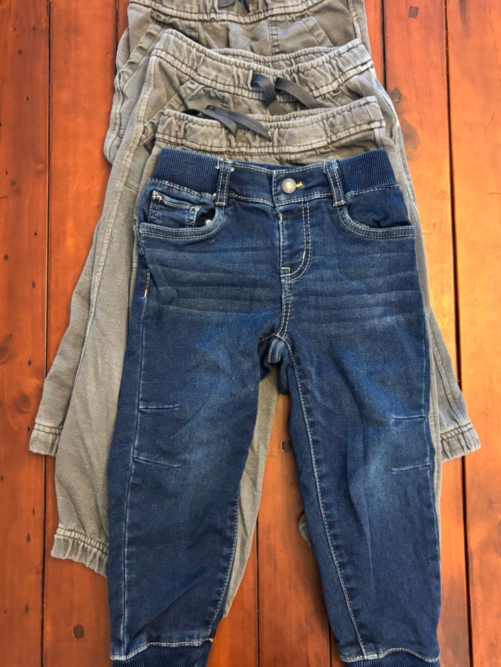 Levi's Boys Blue Pull-On Denim Joggers + 3 Gray Joggers